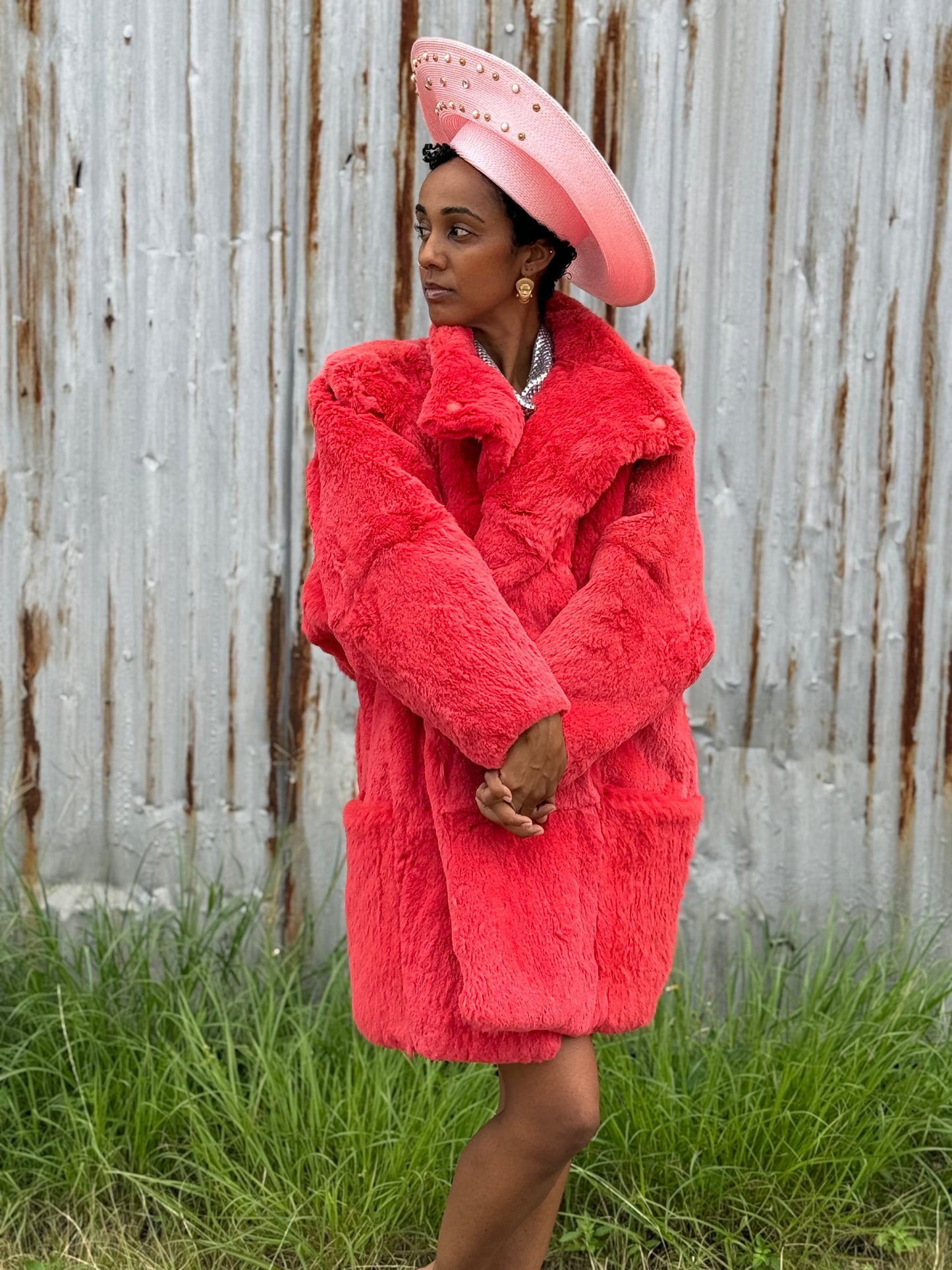 Pink ROXCITICUS Rabbit Fur