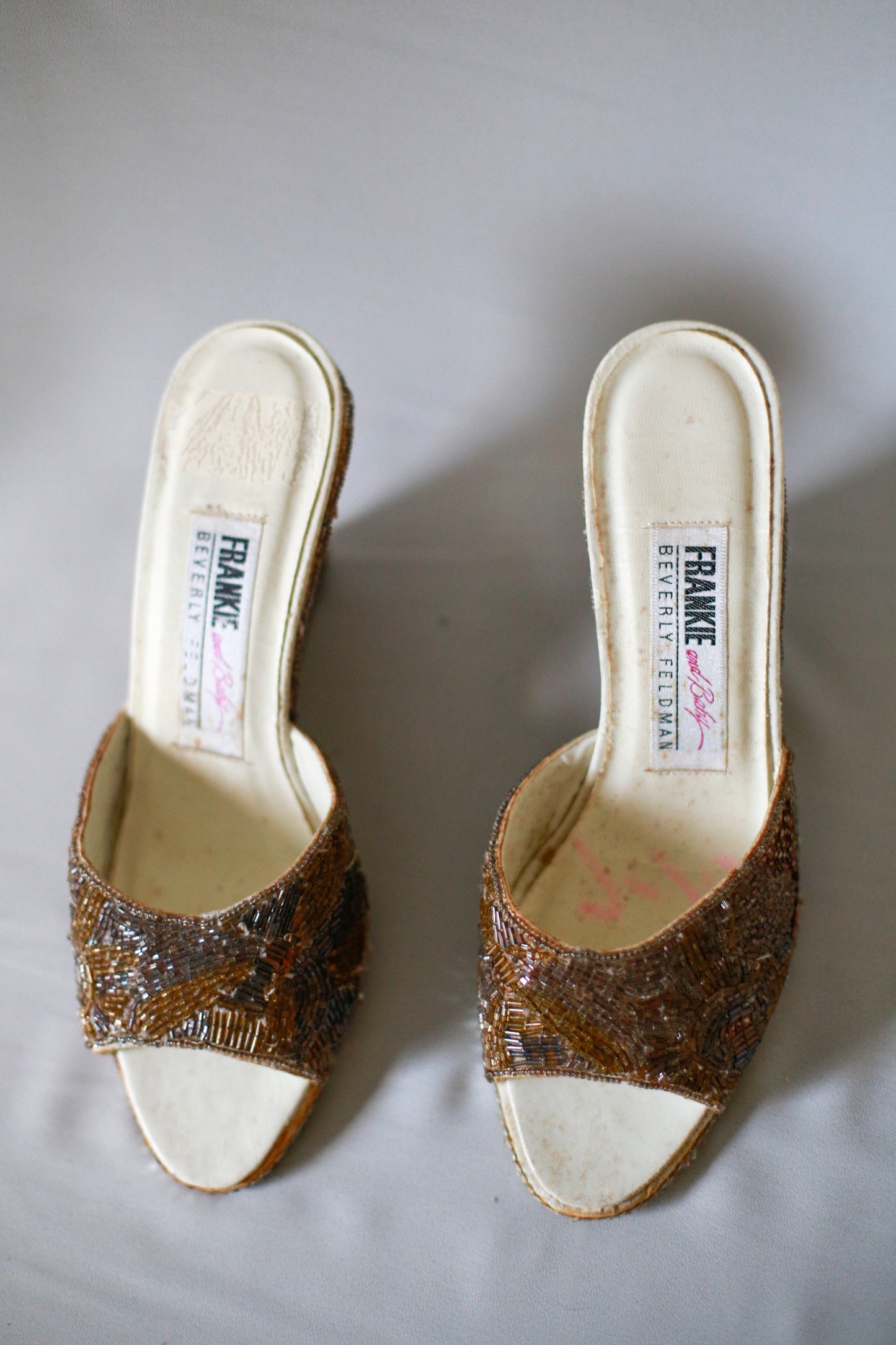 Frankie Beverly and Baby Feldman Beaded Slides